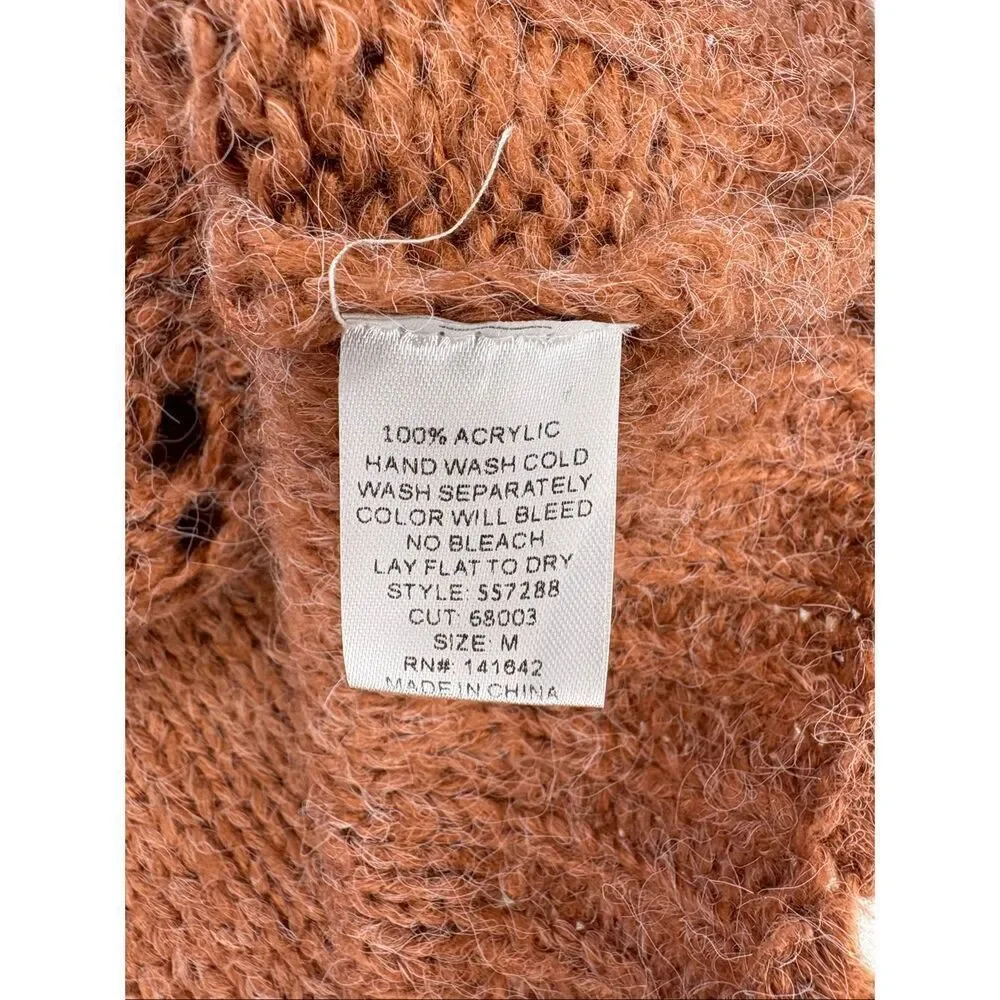 She + Sky mauve chunky knit v-neck cardigan - M